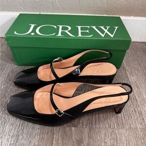 Layla slingback Mary Jane heels in spazzolato leather